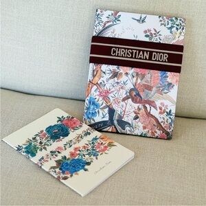 Christian Dior Limited Edition Floral Notebook Set ( set of 2 book) + Band